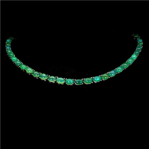Natural Ethiopian Green Opal Necklace