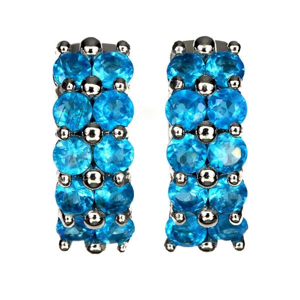Natural Brazil Paraiba Blue Apatite Earrings
