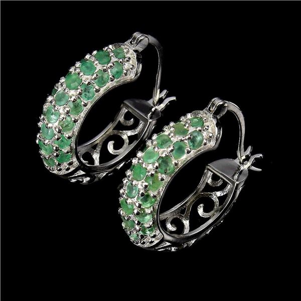 Natural Colombian Emerald Earrings