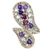 Image 2 : Natural Rhodolite Garnet Amethyst Ring