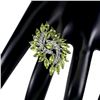 Image 1 : Natural  Marquise Peridot & Aquamarine Ring