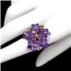 Image 1 : Natural  Rhodolite Garnet Amethyst Ring