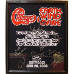 Chicago / Earth, Wind & Fire Autographed Custom Poster