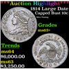 Image 1 : ***Auction Highlight*** 1814 Large Date Capped Bust Dime 10c Graded ms63+ BY SEGS (fc)