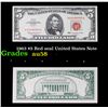 Image 1 : 1963 $5 Red seal United States Note Grades Choice AU/BU Slider