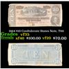 Image 1 : 1864 $10 Confederate States Note, T68 Grades vf++