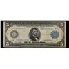 Image 2 : 1914 $5 Large Size Blue Seal Federal Reserve Note Grades vf+