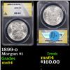 Image 1 : ANACS 1899-o Morgan Dollar $1 Graded ms64 By ANACS
