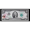 Image 2 : 1976 $2 Federal Reserve Note 1st Day of Issue, with Stamp Grades Choice CU
