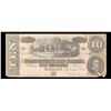 Image 2 : 1864 $10 Confederate States Note, T68 Grades xf+