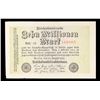 Image 2 : 1923 Germany 10 Million Mark Post-WWI Hyperinflation Currency Banknote P# 106d, Watermark: Wavy line