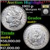 Image 1 : ***Auction Highlight*** 1901-p Morgan Dollar $1 Graded Select+ Unc BY USCG (fc)