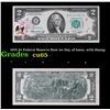 Image 1 : 1976 $2 Federal Reserve Note 1st Day of Issue, with Stamp Grades Gem CU