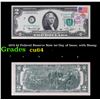 Image 1 : 1976 $2 Federal Reserve Note 1st Day of Issue, with Stamp Grades Choice CU
