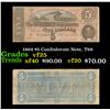 Image 1 : 1864 $5 Confederate Note, T69 Grades vf+