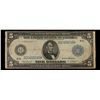Image 2 : 1914 $5 Large Size Blue Seal Federal Reserve Note Grades vf+