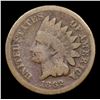 Image 2 : 1862 Indian Cent 1c Grades f, fine