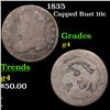 Image 1 : 1835 Capped Bust Dime 10c Grades g, good