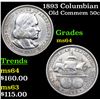 Image 1 : 1893 Columbian Old Commem Half Dollar 50c Grades Choice Unc