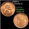 Image 1 : 1947-s Lincoln Cent 1c Grades Choice+ Unc RB