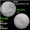 Image 1 : 1830 Capped Bust Dime 10c Grades g, good