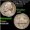 Image 1 : 1946-p Jefferson Nickel *Mint Error* 5c Grades xf