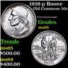 Image 1 : 1938-p Boone Old Commem Half Dollar 50c Grades GEM Unc