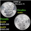 Image 1 : 1886-p Morgan Dollar $1 Grades GEM+ Unc