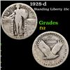 Image 1 : 1928-d Standing Liberty Quarter 25c Grades f, fine
