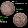 Image 1 : 1833 Capped Bust Dime 10c Grades g, good