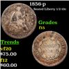 Image 1 : 1856-p Seated Liberty Half Dime 1/2 10c Grades f+