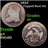 Image 1 : 1832 Capped Bust Dime 10c Grades g, good