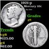 Image 1 : 1921-p Mercury Dime 10c Grades g+
