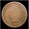 Image 2 : 1870 Indian Cent 1c Grades g, good