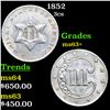 Image 1 : 1852 Three Cent Silver 3cs Grades Select+ Unc
