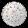 Image 3 : 1876 Shield Nickel 5c Grades Select Unc