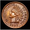Image 2 : 1907 Indian Cent 1c Grades Choice Unc RB