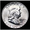 Image 2 : 1948-d Franklin Half Dollar 50c Grades Choice Unc FBL