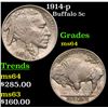 Image 1 : 1914-p Buffalo Nickel 5c Grades Choice Unc