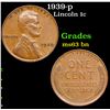 Image 1 : 1939-p Lincoln Cent 1c Grades Select Unc BN