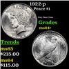 Image 1 : 1922-p Peace Dollar $1 Grades Choice+ Unc