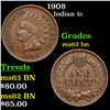 Image 1 : 1908 Indian Cent 1c Grades Select Unc BN