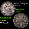 Image 1 : 1855-p Arrows Seated Liberty Dime Rare Mint Error 10c Grades Select AU