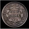 Image 3 : 1855-p Arrows Seated Liberty Dime Rare Mint Error 10c Grades Select AU