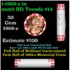 Image 1 : Shotgun Lincoln 1c roll, 1968-s 50 pcs Bank Wrapper.