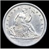 Image 2 : ***Auction Highlight*** 1840 No Drapery Seated Liberty Half Dime 1/2 10c Graded Select Unc BY USCG (
