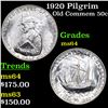 Image 1 : 1920 Pilgrim Old Commem Half Dollar 50c Grades Choice Unc