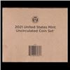 Image 2 : Sealed 2021 United States Mint Set in Original Government Shipped Box, Never Opened! 14 Coins Inside