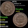 Image 1 : 1876 Indian Cent 1c Grades Select AU