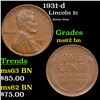 Image 1 : 1931-d Lincoln Cent 1c Grades Select Unc BN